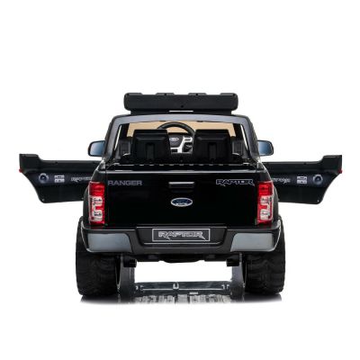 Masinuta electrica cu roti EVA si scaun de piele Ford Ranger Raptor Negru