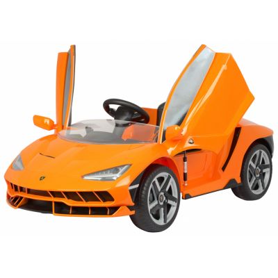 Masinuta electrica cu roti EVA si scaun piele Lamborghini Centenario Orange