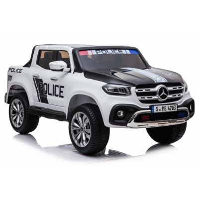 Masinuta electrica cu scaun de piele Mercedes Benz X-Class Police