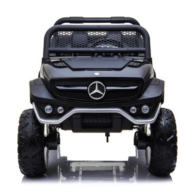 Masinuta electrica cu scaun de piele Mercedes Unimog Paint Black