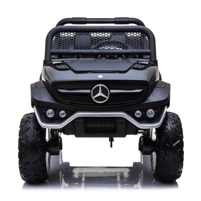 Masinuta electrica cu scaun de piele Mercedes Unimog Paint Black