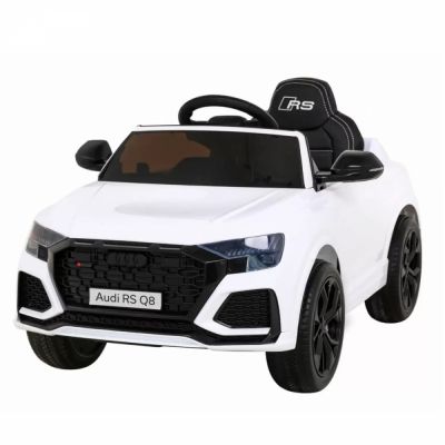 Masinuta electrica cu roti din cauciuc Audi RS Q8 White