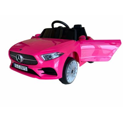 Masinuta electrica cu scaun piele si roti eva Mercedes Benz CLS350 Pink