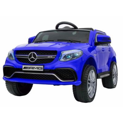 Masinuta electrica cu scaun din piele si roti EVA Mercedes Benz GLE63S AMG Blue