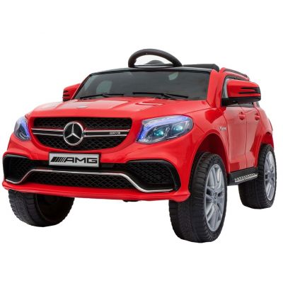 Masinuta electrica cu scaun din piele si roti EVA Mercedes Benz GLE63S AMG Red