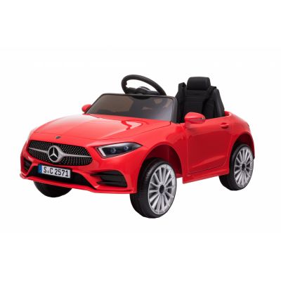 Masinuta electrica cu scaun piele si roti eva Mercedes Benz CLS350 Red