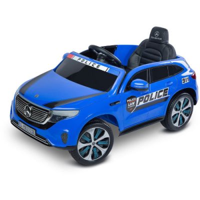 Masinuta Electrica cu Telecomanda Mercedes-Benz Eqc Police 12V Albastra