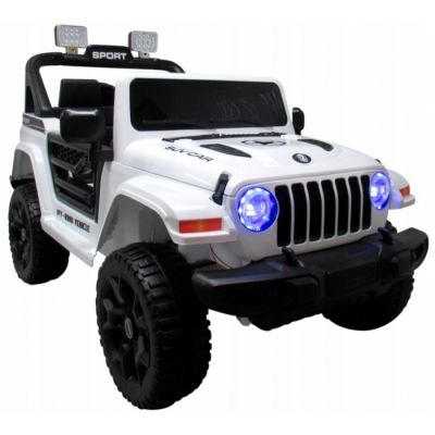 Masinuta electrica cu telecomanda si functie de balansare Jeep X10 TS-159 R-Sport alb