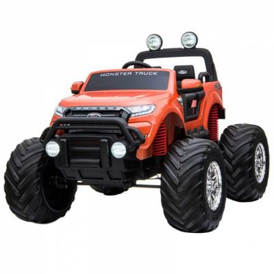 Masinuta electrica FORD MONSTER TRUCK 4x4 180W DELUXE Portocaliu