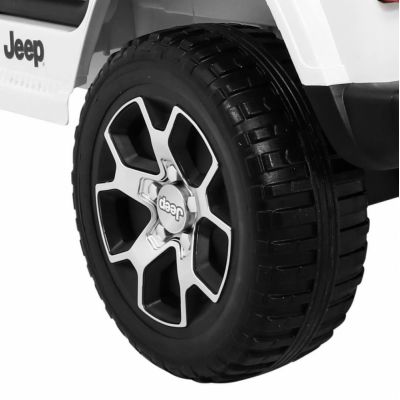 Masinuta electrica Jeep Wrangler Rubicon Alb 4x4 cu telecomanda si scaun piele