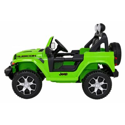 Masinuta electrica Jeep Wrangler Rubicon Verde 4x4 cu telecomanda si scaun piele