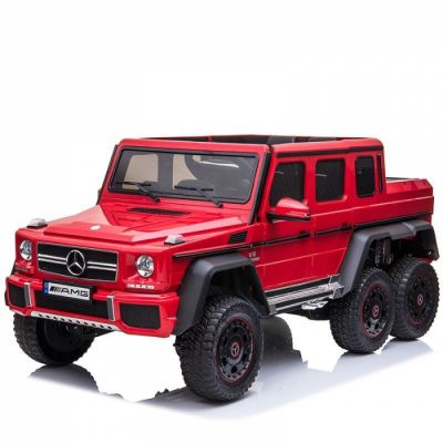 Masinuta electrica Mercedes G63 6x6 180W 12V PREMIUM, culoare Rosu