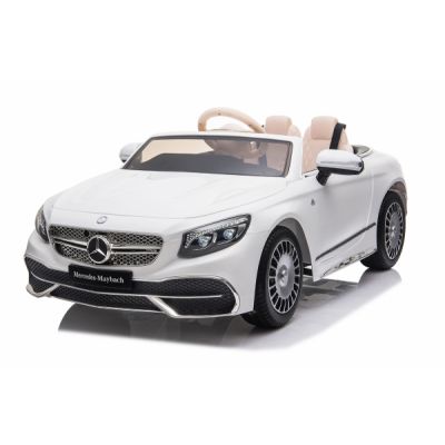 Masinuta electrica Mercedes S650 MAYBACH, 90W, 12V, PREMIUM  Alb