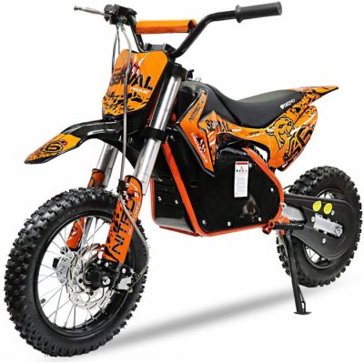 Mini motocicleta electrica NITRO Eco Serval 500W 10 10 Portocaliu