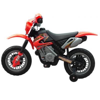 Motocicletă copii 2 km/h cu acumulator Roşu