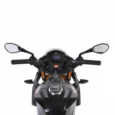 Motocicleta electrica 12V cu roti EVA Aprilia Tuono Black