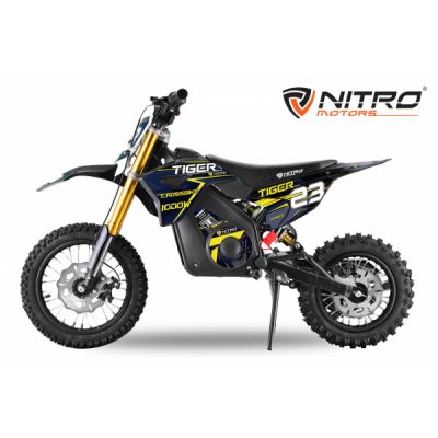 Motocicleta electrica Eco Tiger 1000W 36V 12 10 Albastru