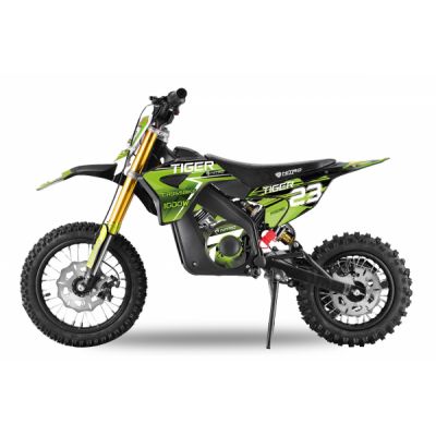 Motocicleta electrica Eco Tiger 1000W 36V 12 10 Verde