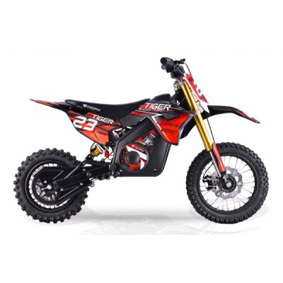 Motocicleta electrica Eco Tiger 1300W 14 12 48V 14Ah Lithiu ION Rosu