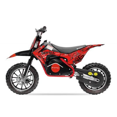 Motocicleta electrica pentru copii NITRO Eco Serval 500W cu roti 10 10 inch, culoare Rosu