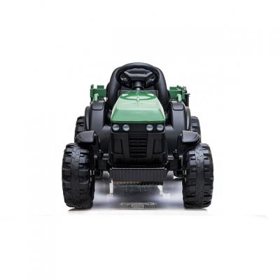 Tractor electric 12V cu telecomanda,scaun din piele si remorca Nichiduta Power Green