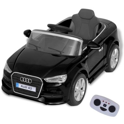 vidaXL Mașină electrică Audi A3 cu telecomandă, negru