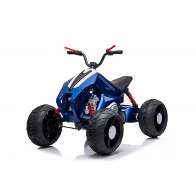 ATV electric pentru copii Kinderauto BJ718 90W 12V cu scaun tapitat culoare Albastru