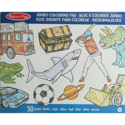 Caiet Jumbo cu Desene pentru Colorat Melissa & Doug Albastru