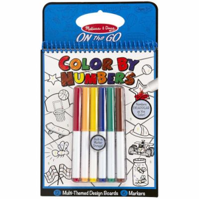 Carnet de Colorat Melissa & Doug pe Numere Albastru