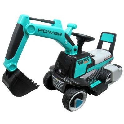 Excavator electric pe baterie cu muzica si lumini led C3 albastru R-Sport