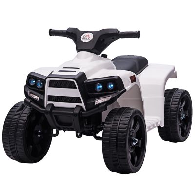 ATV electric pentru copii HOMCOM, lumini si claxon, negru/alb | Aosom RO