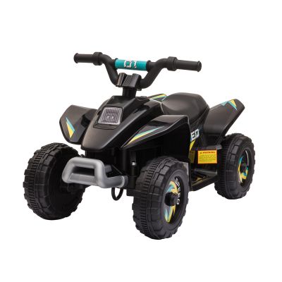 ATV Electric cu Baterie Incarcabila HOMCOM, Viteza 2,8-4,6km/h, Varsta 3-5 Ani, Negru | Aosom RO