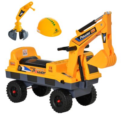 HomCom buldozer excavator, jucarie 2 in 1, 90x28x58cm galben | AOSOM RO