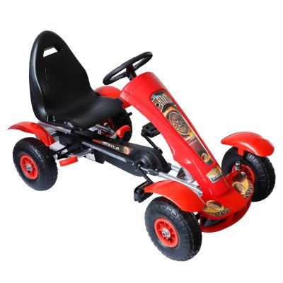 Homcom Go-Kart cu Pedale pentru Copii 3-8 Ani Rosu