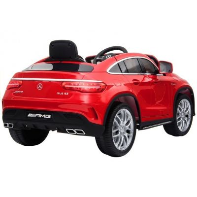 Masinuta electrica cu roti din cauciuc si scaun din piele Mercedes AMG GLE63 Coupe Red