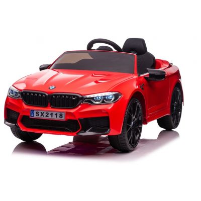 Masinuta electrica cu scaun de piele si roti EVA BMW M5 24V Red