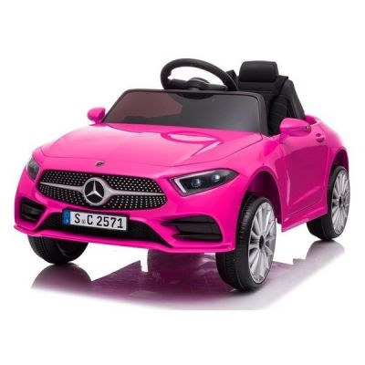 Masinuta electrica cu telecomanda 12V si scaun din piele Mercedes CLS350 Pink