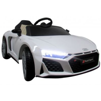Masinuta electrica 70W cu telecomanda Audi R8 Sport 107 cm Alb