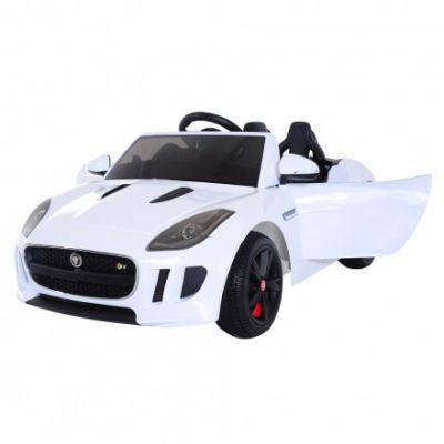 Masinuta electrica Jaguar F Type cu ROTI MOI 90W 12V ALB