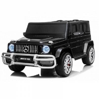 Masinuta electrica pentru 2 copii Mercedes G63 XXL, 180W, 24V, scaun tapitat, roti moi, PREMIUM Negru