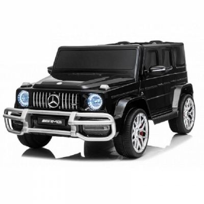 Masinuta electrica pentru 2 copii Mercedes G63 XXL, 180W, 24V, scaun tapitat, roti moi, PREMIUM Negru