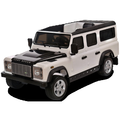 Masinuta electrica pentru copii 3-8 ani Land Rover Defender 90W 12V Alb