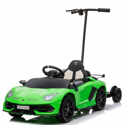 Masinuta electrica pentru copii Lamborghini Aventador SVJ, 70W, 12V, cu Hoverboard pentru parinti, Verde