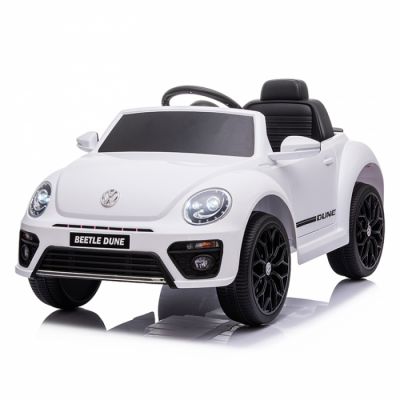 Masinuta electrica VW Beetle Dune 35W 6V, functie de leganat, bluetooth culoare Alba