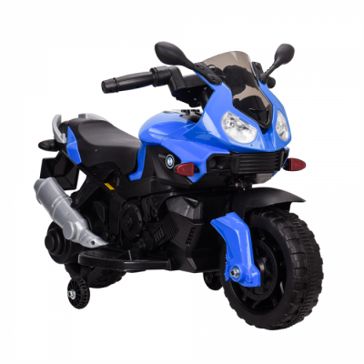 Motocicleta electrica cu roti ajutatoare Kinderauto BJ917 35W 6V culoare Albastru