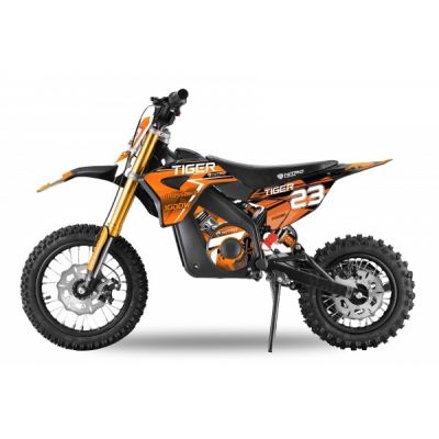 Motocicleta electrica Eco Tiger 1300W 14 12 48V 14Ah Lithiu ION Portocaliu