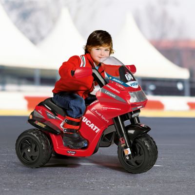 Motocicleta electrica Peg Perego Ducati Desmosedici Evo 6V 2 ani + negru rosu