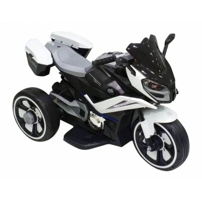 Motocicleta electrica pentru copii BJ618, bluetooth, 70W, 6V, music player, STANDARD Alb