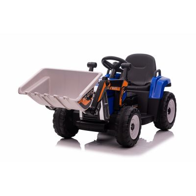 Tractor electric 12V cu telecomanda si cupa Nichiduta Farm Track Blue