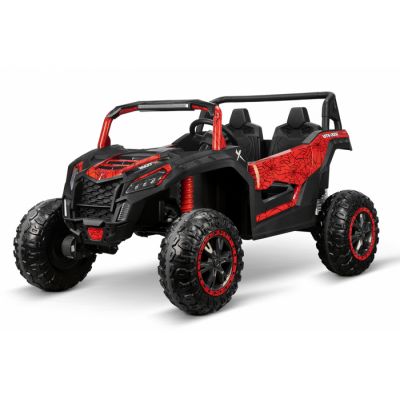 UTV electric pentru 2 copii, Racing 300W 4x4 24V cu ROTI MOI Red Spyder